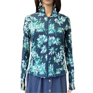 Tommy Bahama Active Women's Full Zip Jacket Floral Zipped Pockets Size XS NWT